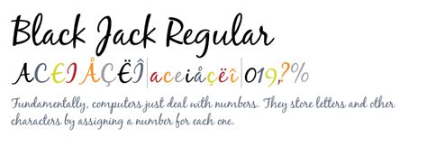 Black jack font  Macromedia Fontographer 4